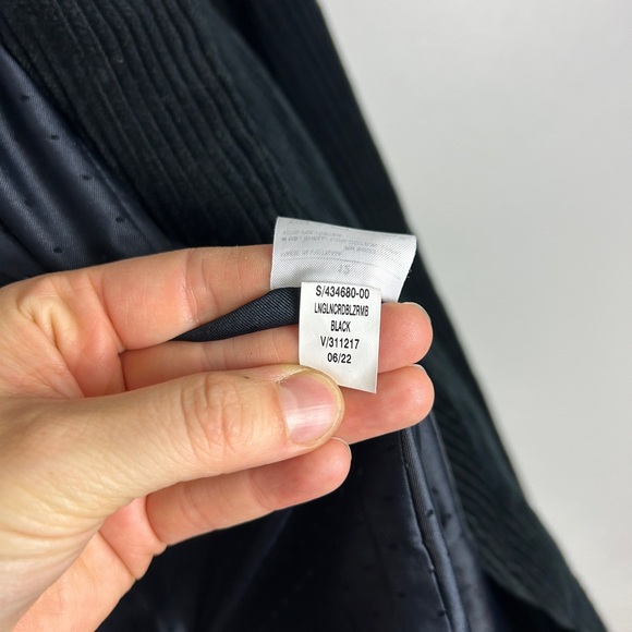 BANANA REPUBLIC Black Corduroy Blazer Women's 12 Office Career Holiday Party - Picture 4 of 6